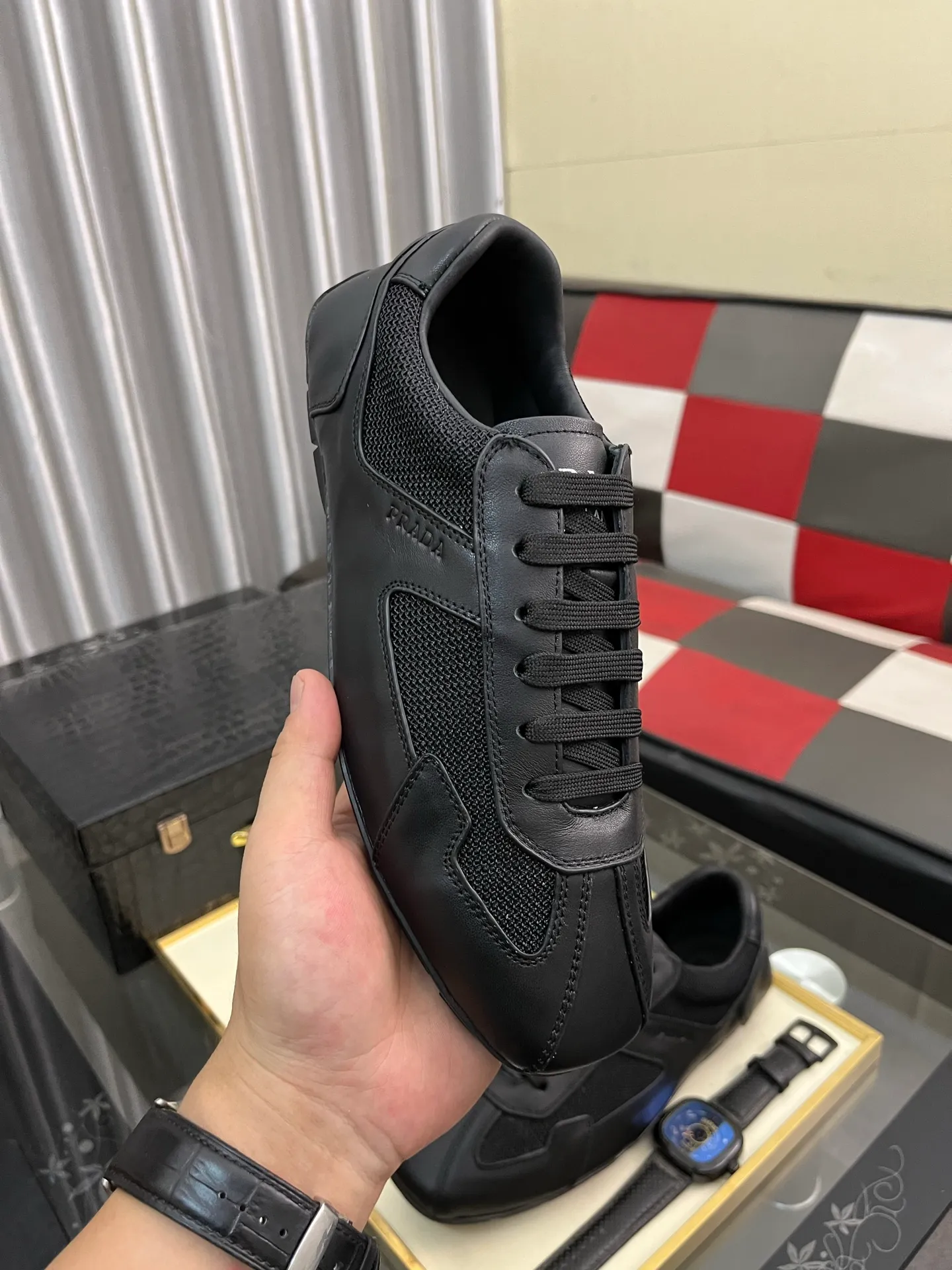 Men's men's shoes 💰458⌚️⌚️prada: new spring and summer casual shoes, sports sneakers, fabric: imported cowhide, lining: original lining, sole: original sole, size: 38-444️⃣colors available